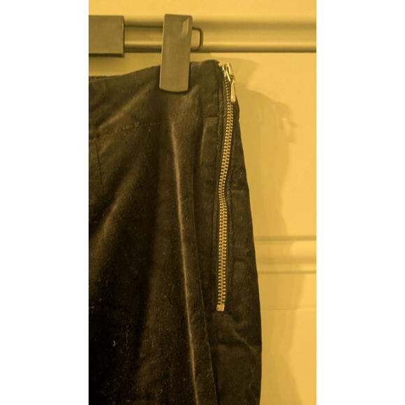Women's Anthropologie Black Velvet Flare Pants Size 4 - Picture 7 of 15